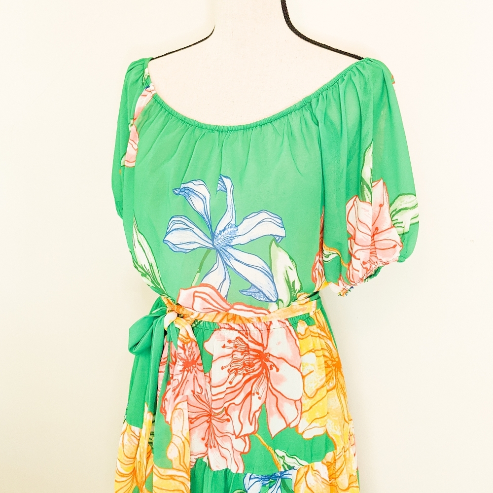 🌟LAST 1🌟NWT Flying Tomato Green Floral Maxi - Picture 2 of 5